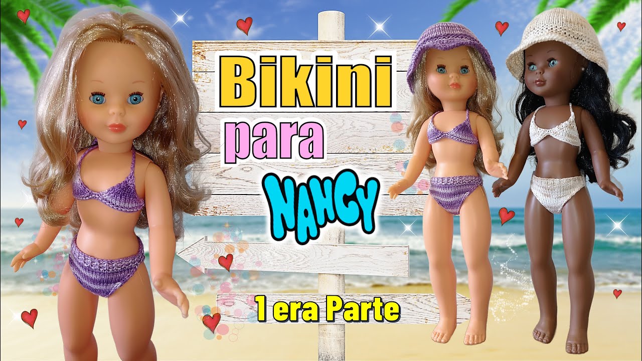 Como hacer un BIKINI para muñeca dos agujas #1
