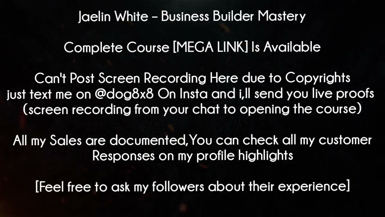 Jaelin White Course - Business Builder Mastery download