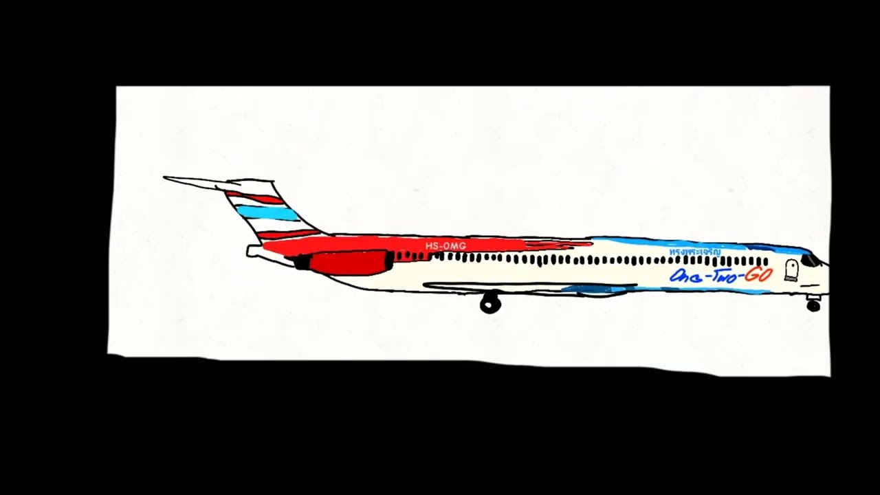 One two go airline flight 269 - crash animation