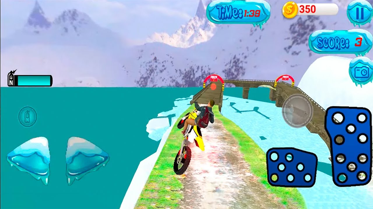Offroad Snow Bike Driver 2K21 - Stunt Bike Racing - Android Gameplay On PC
