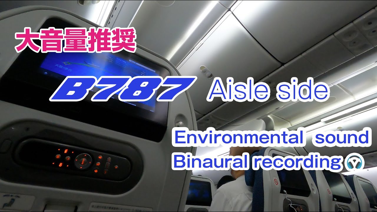 【立体音響】B787の通路側でフライト気分になれる動画 機内環境音 機内の映像のみ #飛行機に乗っている気分になれる動画#15 B787-8 (JA804A)  Seat:33C