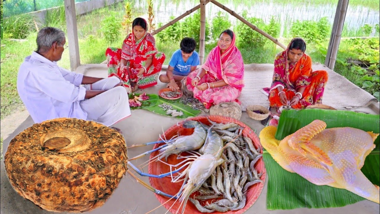 8kg ওল দিয়ে দেশি মুরগির মাংস রান্না সাথে ছোট বেগুন দিয়ে চিংড়ি মাছের মালাইকারি রেসিপি||chicken curry