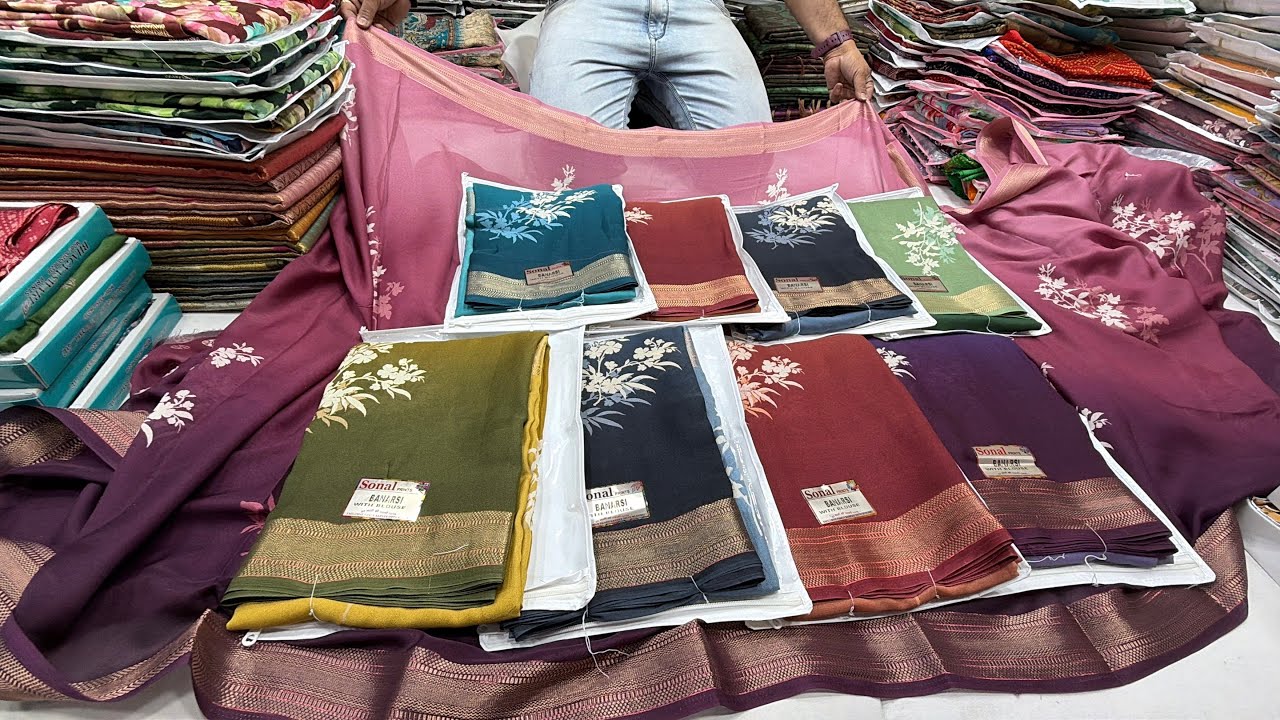 chickpet Bangalore wholesale fancy Sarees||Single saree courier available