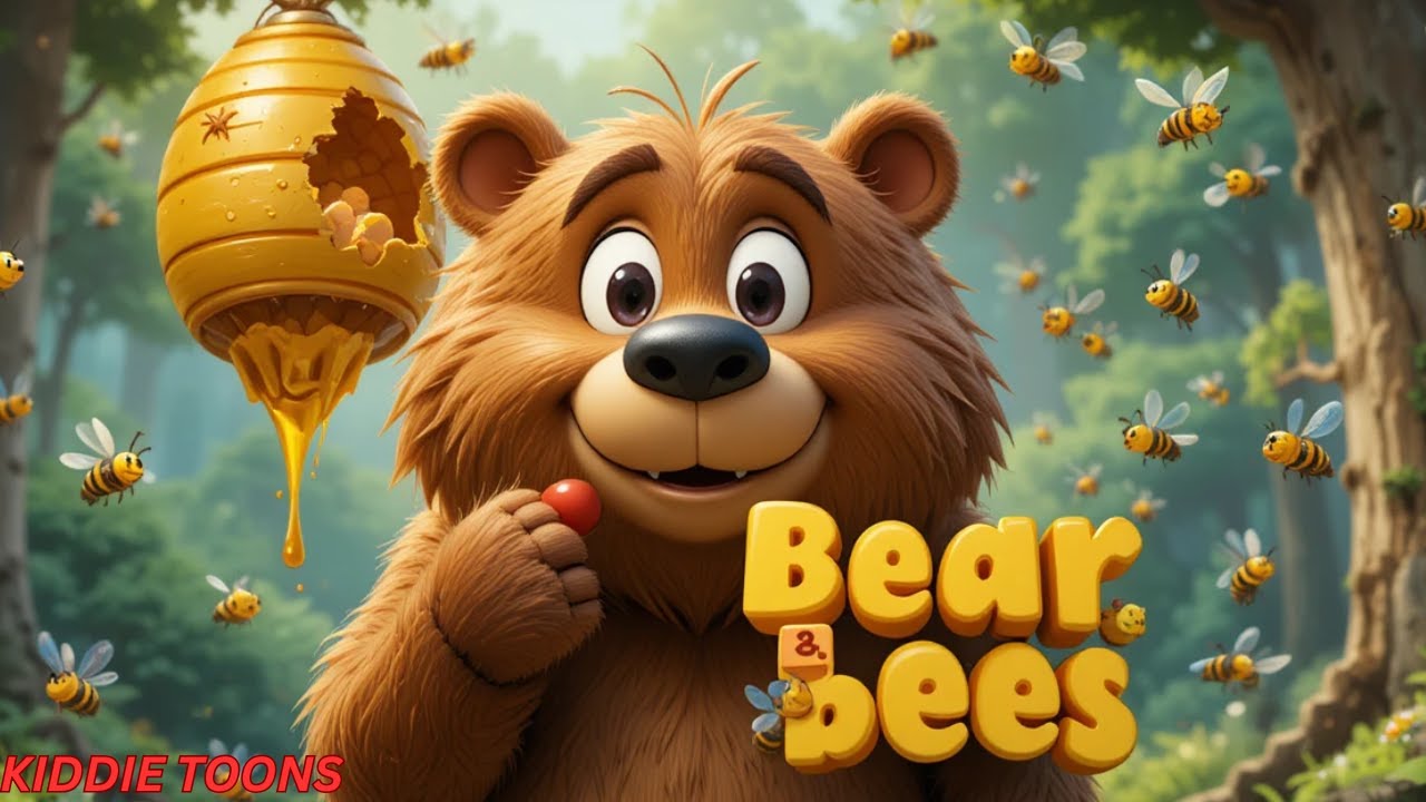 The Bear and the Bees 🐻🍯 | Moral Story for Kids | Patience and Anger Control
