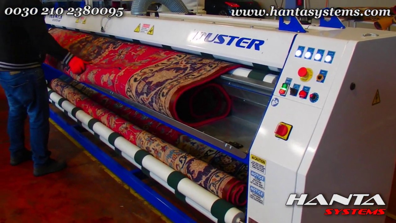 Hanta Systems: Washing a hand knotted rug bleeder at a customer in Sardinia Italy