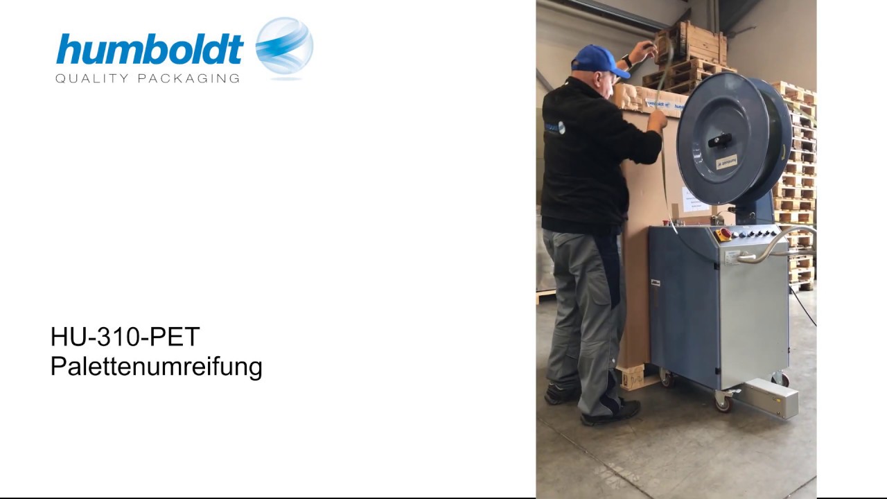 Halbautomatische Palettenumreifungsmaschine HU-310-PET von Humboldt