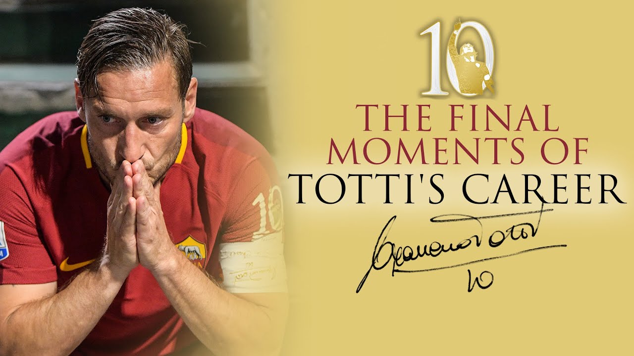 GLI ULTIMI PALLONI GIOCATI DA TOTTI 👑 | Roma-Genoa, 28-05-2017