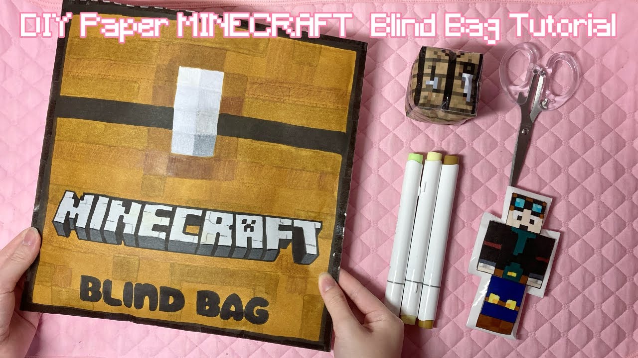 🤎paper diy🤎 HOW TO MAKE MINECRAFT BLIND BAG | tutorial | ASMR | applefrog