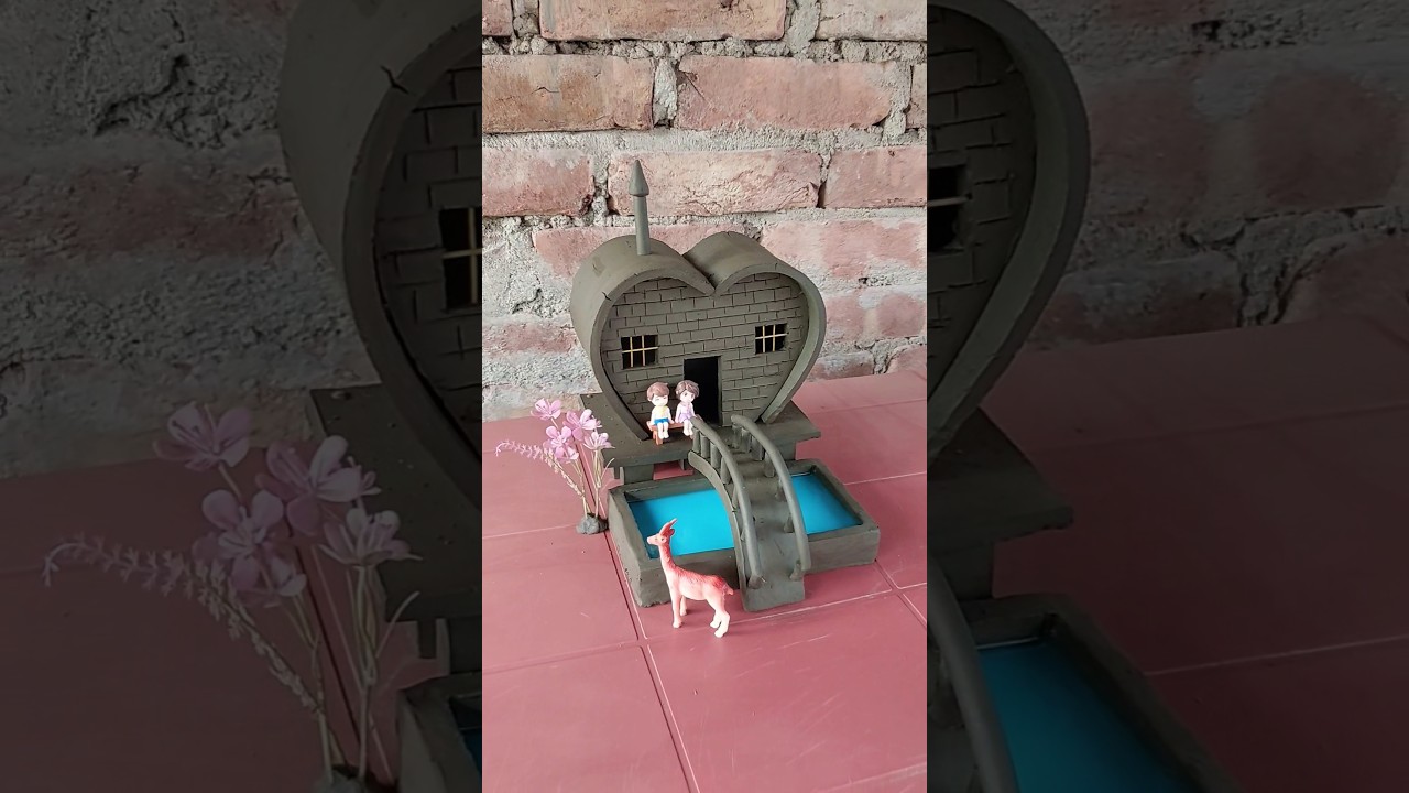 Design DIY clay house  🏠 || #clayhouse #mudhouse #craft