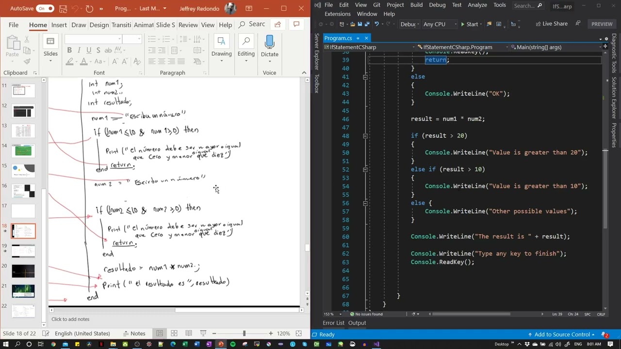 Curso de programacion principiante - Python, JAVA, C++, C# (Video 26) -  ASCII if csharp