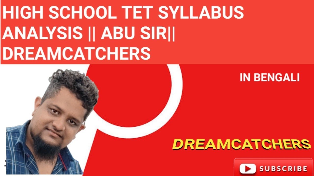 HIGH SCHOOL TET SYLLABUS ANALYSIS || ABU SIR || DREAMCATCHERS
