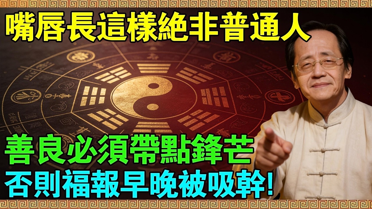 嘴唇長這樣，絕非普通人！倪海廈：給厚唇之人的生死忠告，你的善良必須帶點鋒芒，否則福報早晚被吸幹！#倪海廈 #易經 #面相 #嘴唇面相 #厚唇面相 #薄唇面相 #相由心生 #中醫養生 #脾開竅於口
