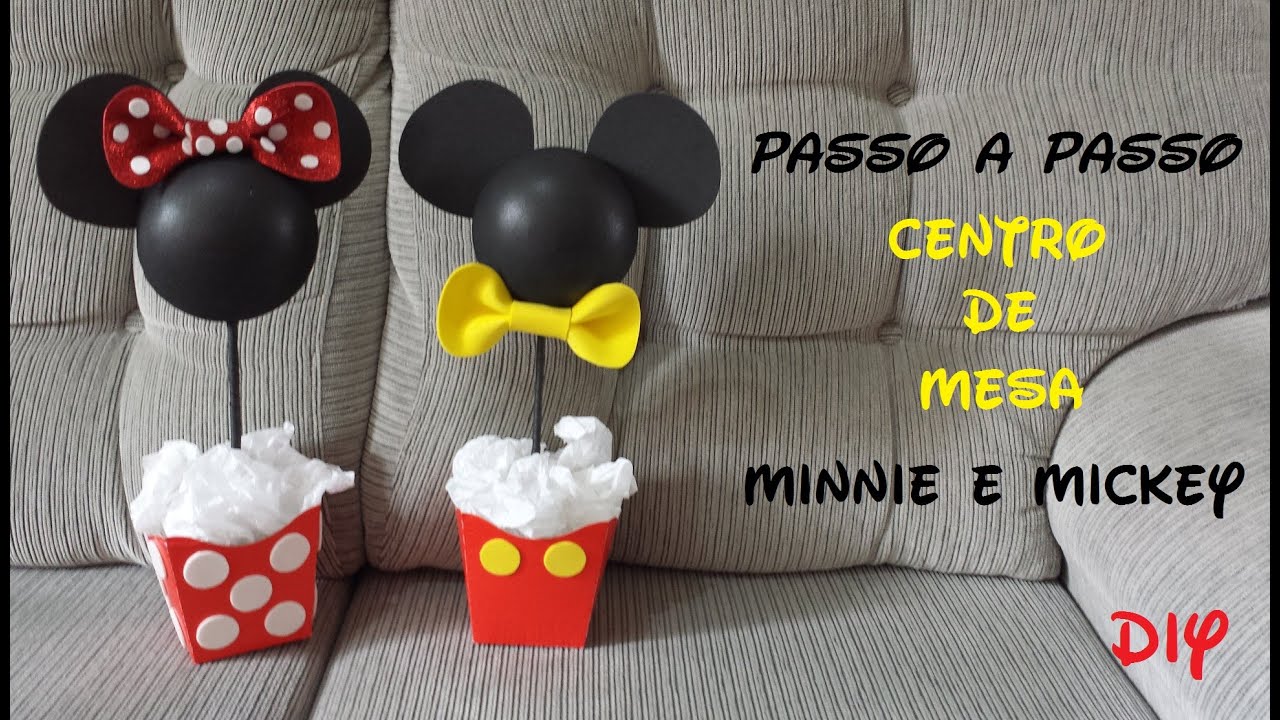 Como fazer? Diy lembrancinha centro de mesa do Mickey