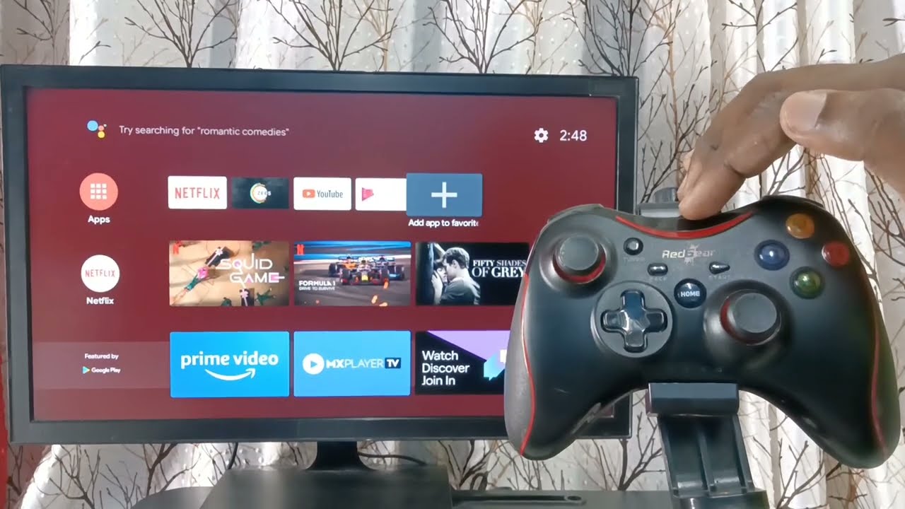 Как подключить геймпад к Android Smart TV | Игровой контроллер | Беспроводной геймпад Redgear
