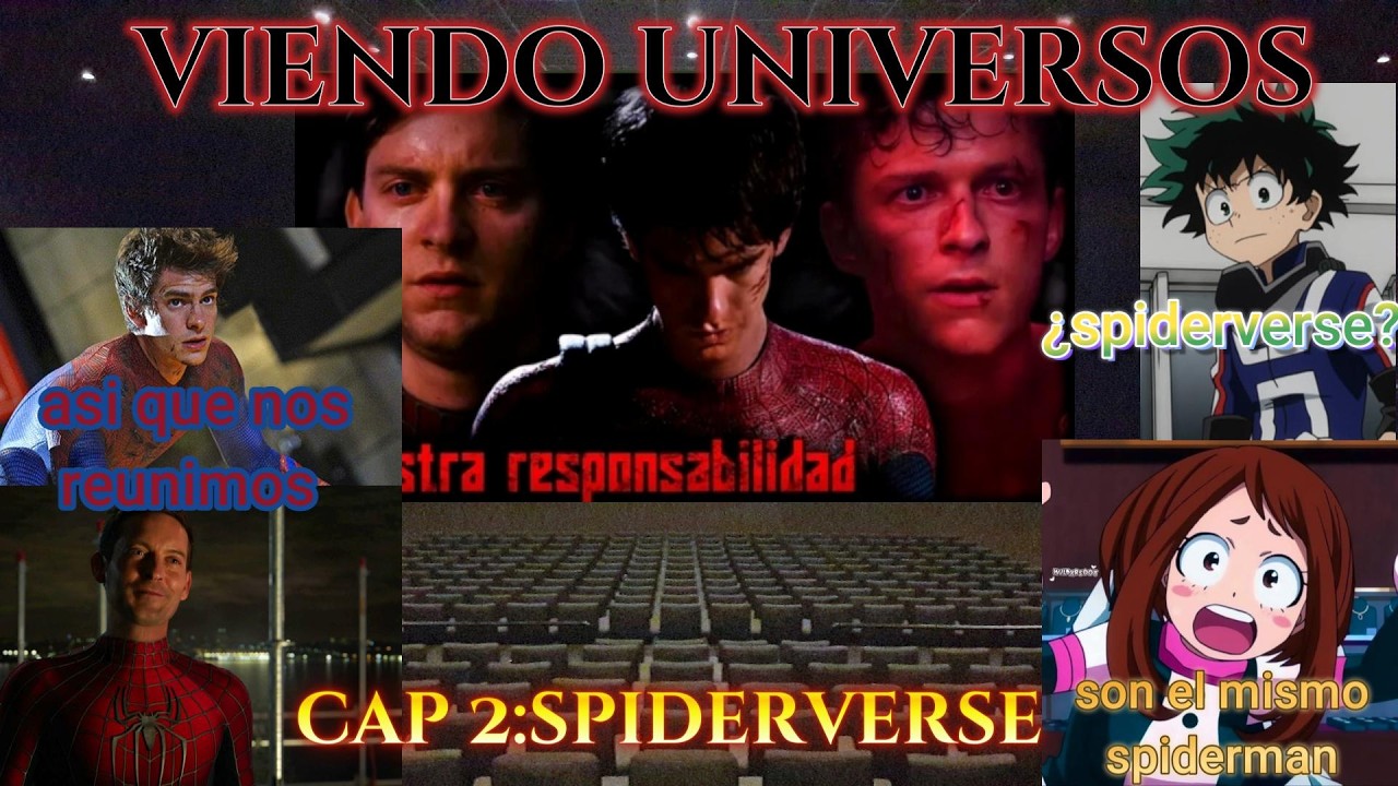 marvel,bnha,universo de venom viendo universos cap 2:spiderverse