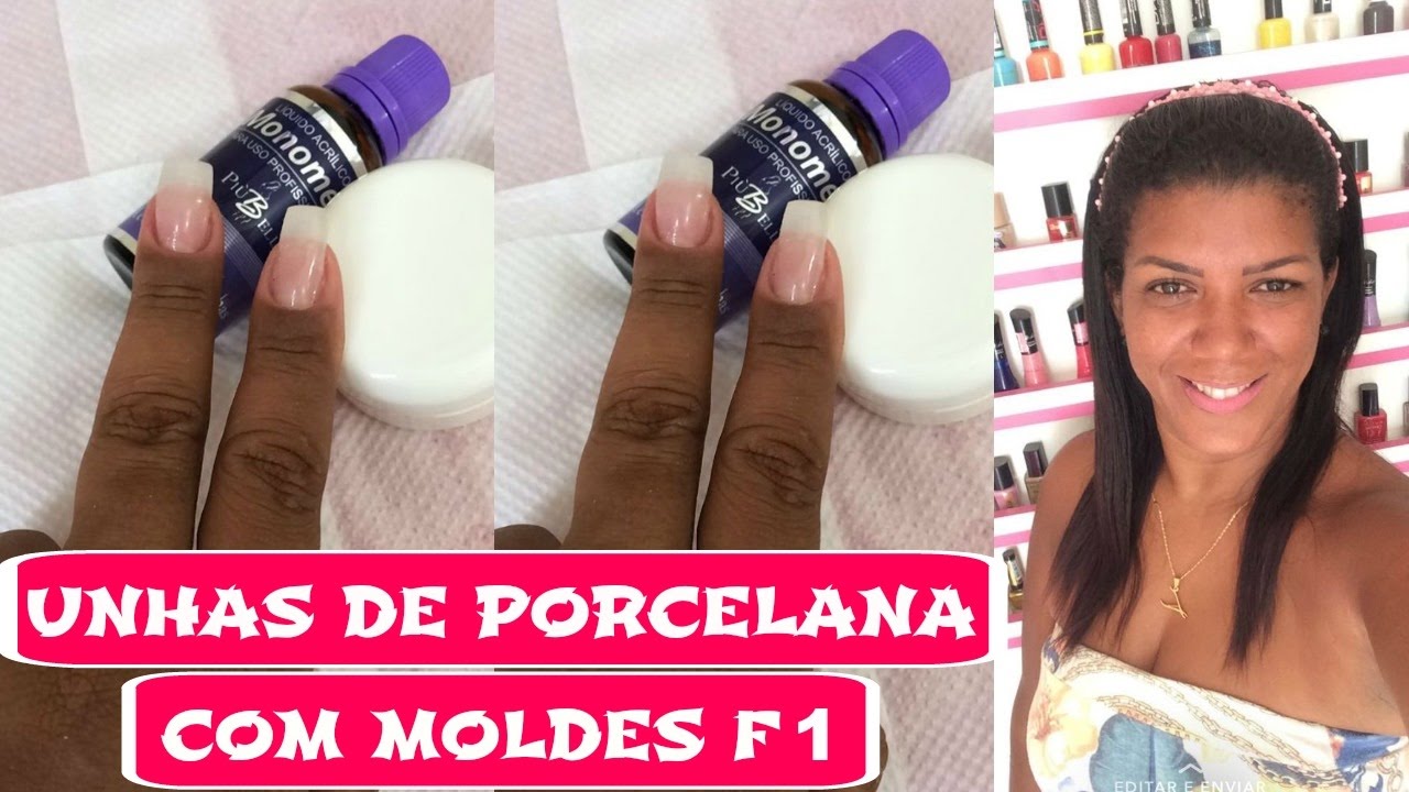 ♥ Unhas de Porcelana com Moldes F 1