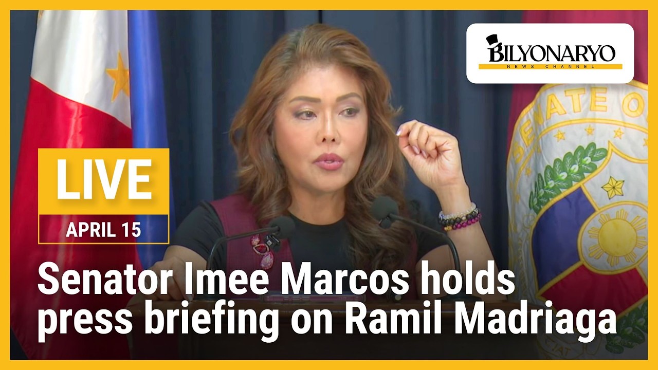 LIVE: Senator Imee Marcos holds press briefing on Ramil Madriaga | April 15, 2026