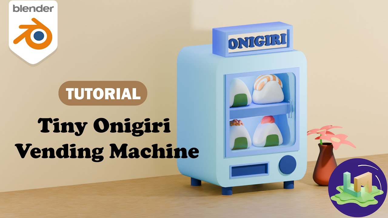 Blender (4.0) Tutorial : Make a Tiny Onigiri Vending Machine