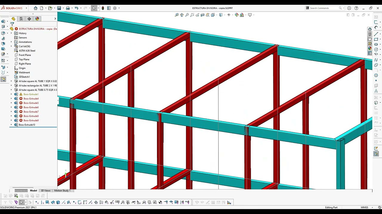 DISEÑO DE DIVICIONES METALICAS EN SOLIDWORKS 1