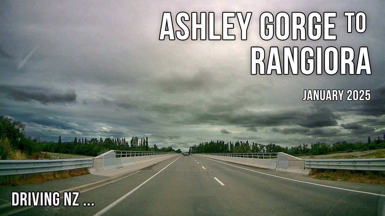 Driving New Zealand: Ashley Gorge to Rangiora | scenic drive | 4k