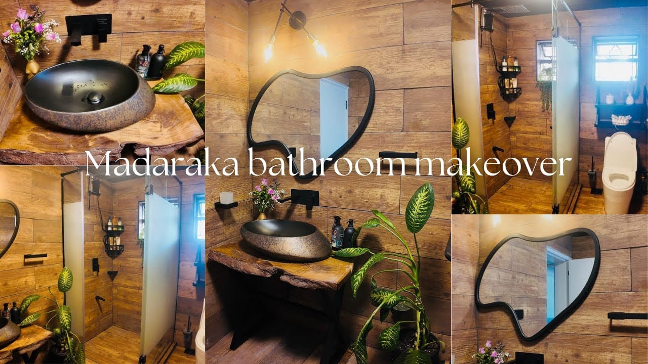 WHERE NATURE MEETS NURTURE// our rustic bathroom transformation#transformyourhome#home #remodeling
