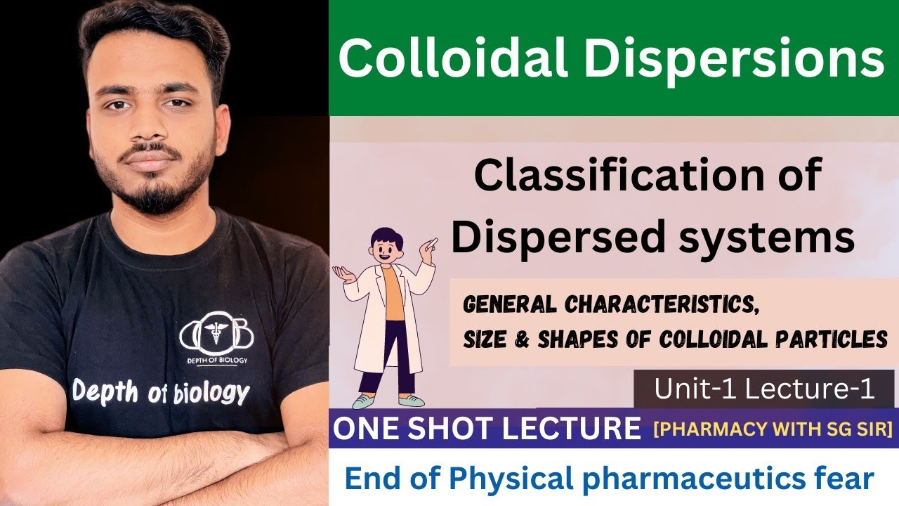 Colloidal dispersions | Classification of dispersed systems || size and shape of Colloidal particle