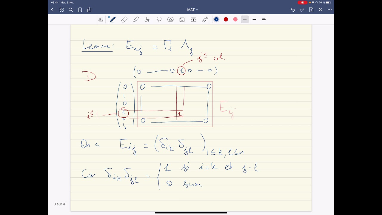 Matrices élémentaires