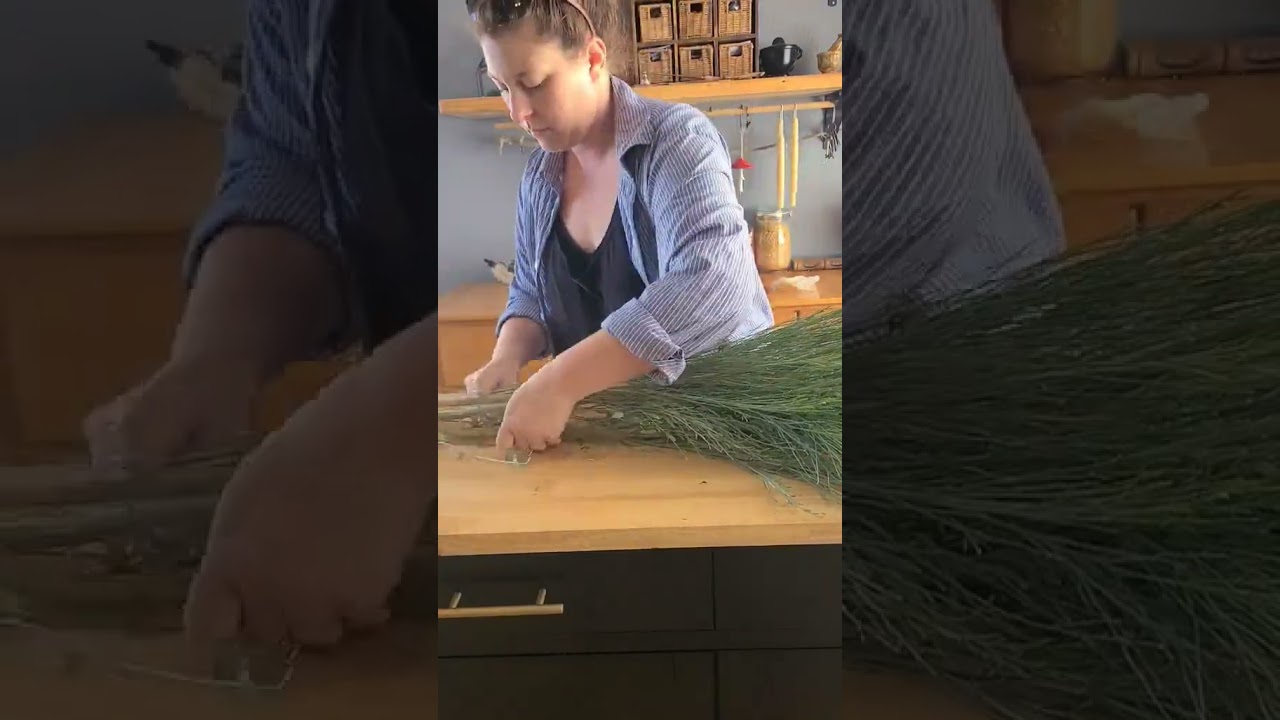 Cinnamon Broom Making for Mabon Full tutorial in my Summer Solstice video #witchtok #greenwitch