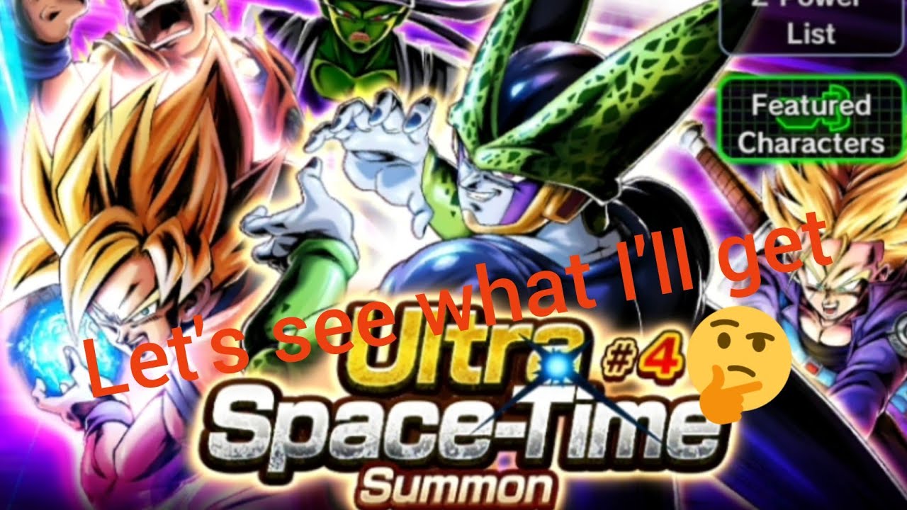Dragon ball legends Ultra space-time summon #4 summons 3k chrono crystals