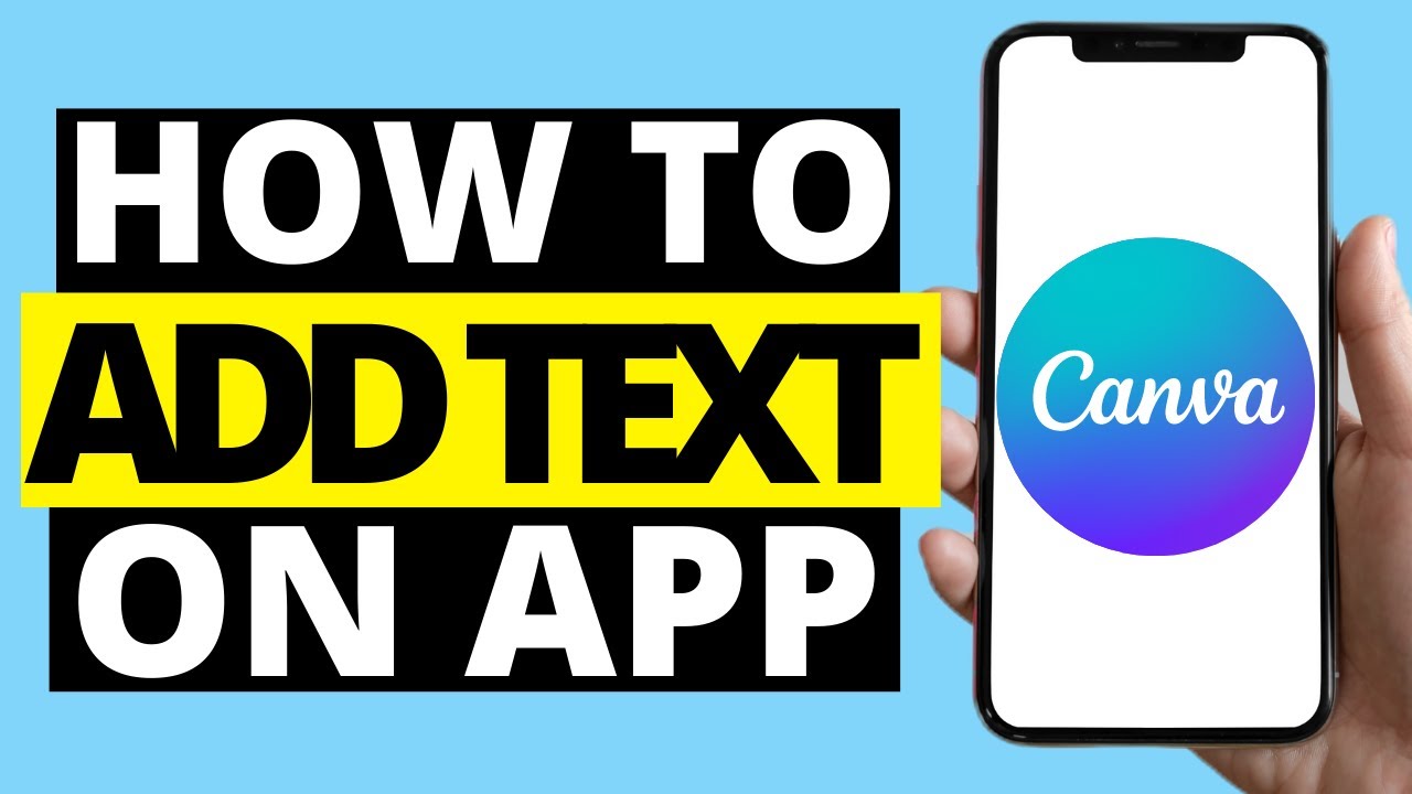 Как добавить текст в мобильное приложение Canva