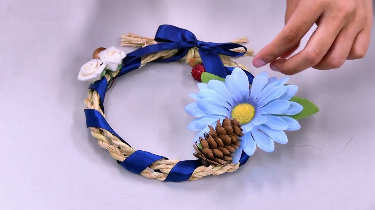 【わら細工】和風リース 作り方