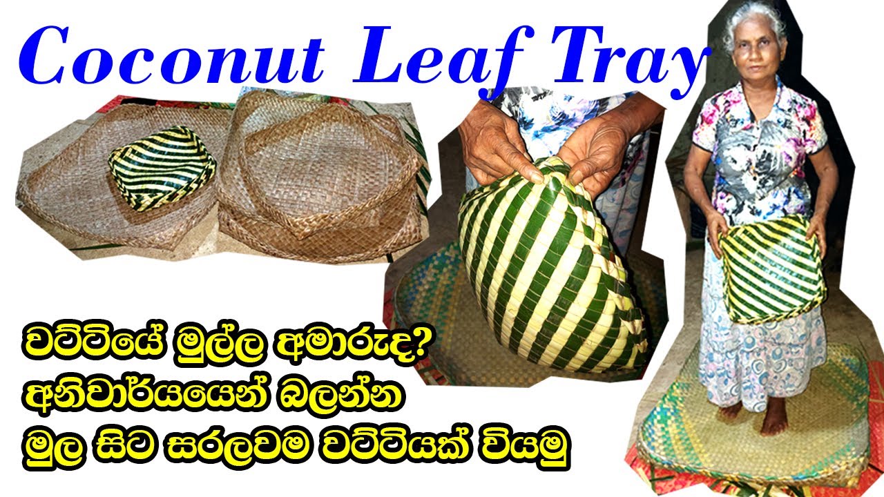 coconut leaf tray | coconut leaf plate | Polkola watti | පොල් කොල වට්ටියක් වියමු