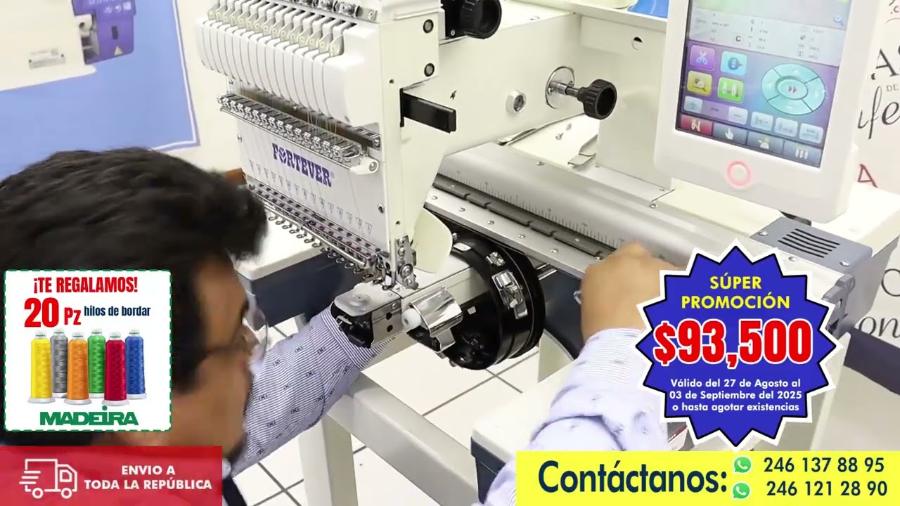 BORDADORA INDUSTRIAL FORTEVER 15 AGUJAS 