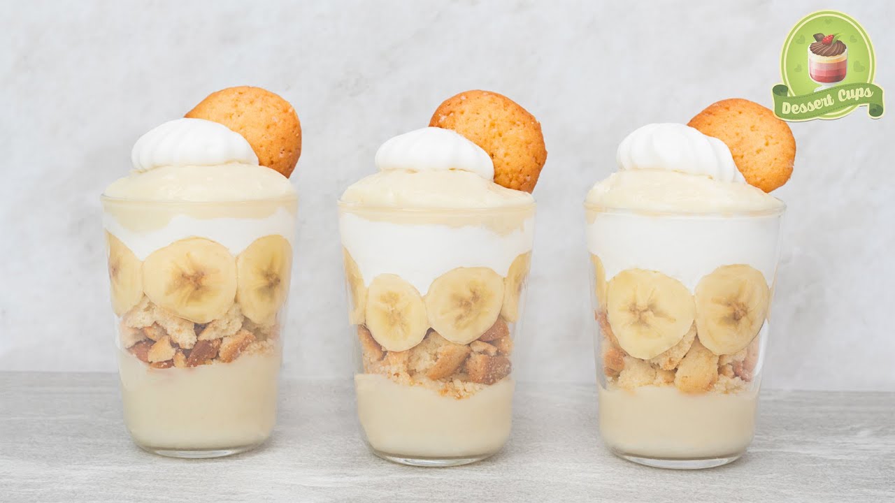 Banana Pudding Cups 🍌 Banana Pudding Dessert Cups 🍨 Simple Banana Pudding Parfait