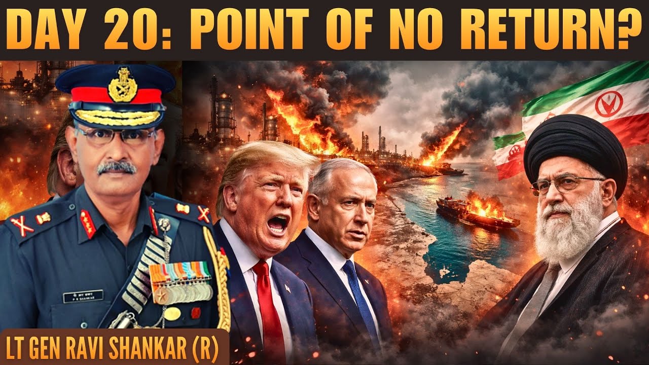 Iran War Day 20: Can the War Still Be Stopped? • Lt Gen Ravi Shankar (R)