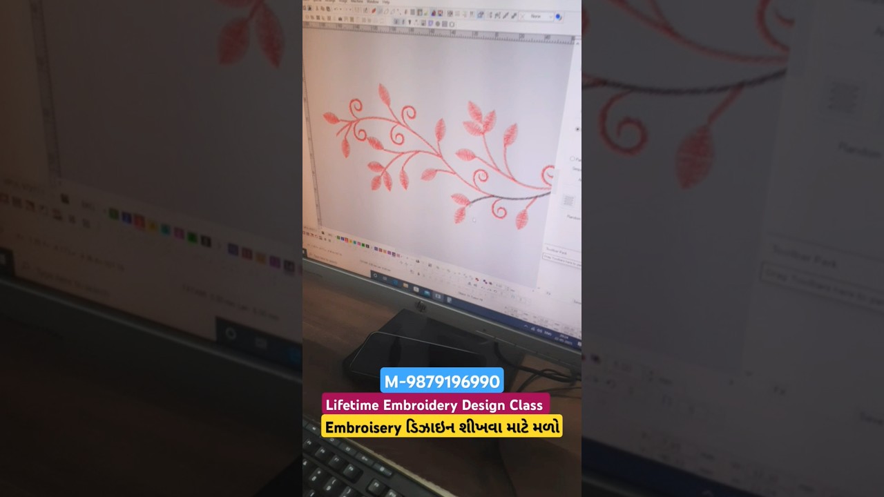 Embroidery Design Class #lifetimecreation #embroideryforbeginners #surat #wilcom #fashion #stitch