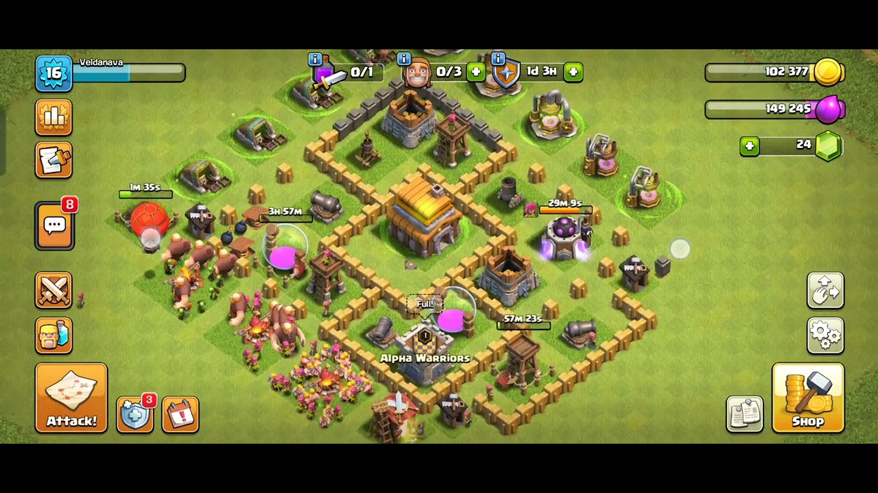 Clash of Clans Town Hall 1 Up To 15 Day 2 Part 2 #clashofclans #gaming #gameplay 