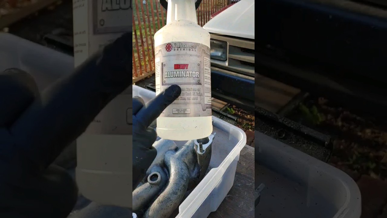 Cleaning the Oxidation off cast Aluminum Rotary intake! #rx7 #fc #mazdarotary