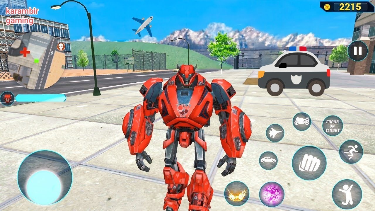 Игра Megatron Robot Jet Car Bike Transformation Game 2020: Вау, новый суперробот в городе - геймп...