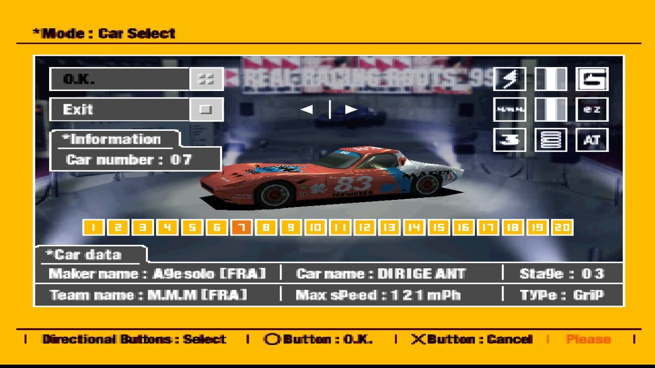 Ridge Racer Type 4 All 320 Cars + Pacman Car