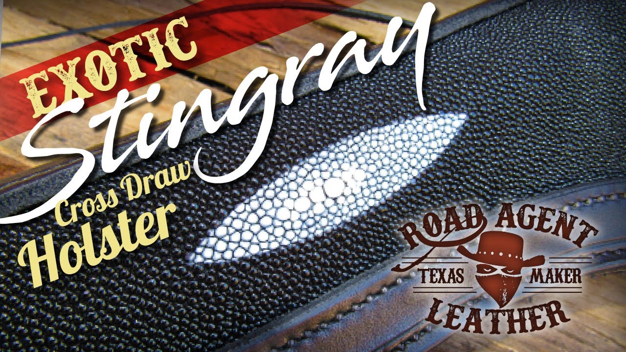 Exotic Stingray Leather Slim Jim Holster Cowboy Action Leathercraft Cosplay Sting Ray Leatherworking