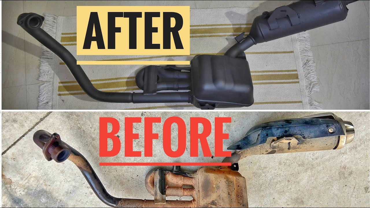 #DIY :YAMAHA FZ v2.0/Fazer- OXYGEN SENSOR CLEANING | EXHAUST PAINTING : Rebuilding Snowy PART 4 of 4