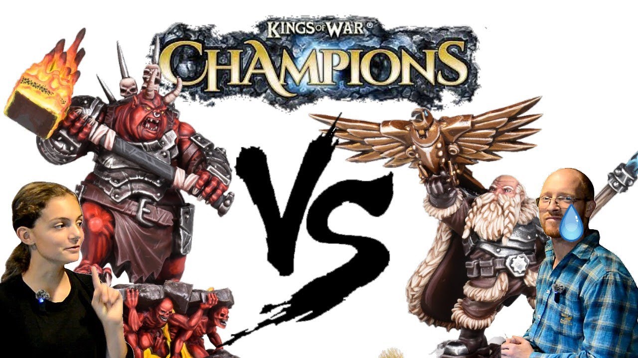 Kings of War Champions Rapport de bataille didactique Forces des abysses VS Alliance du Nord
