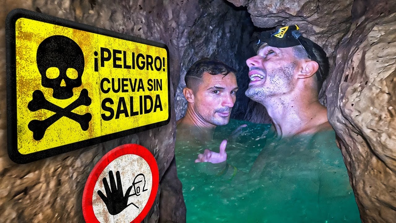 NO SABE NADAR y acaba ATRAPADO en una CUEVA SUBMARINA💦
