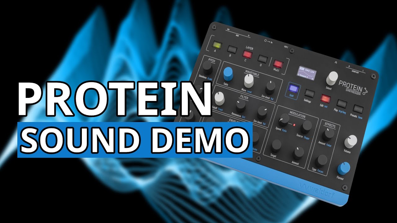 Waldorf Protein Sound Demo: Exploring New Sounds From Kateryna Zavoloka (Update 1.0.1)
