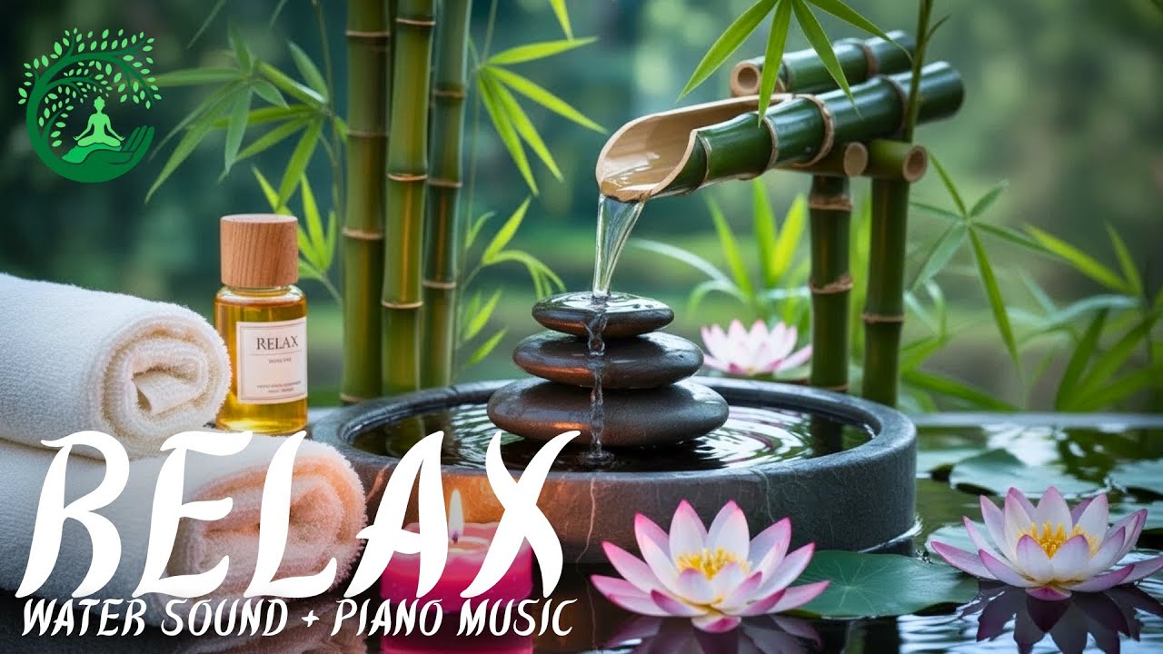 4 Hours Bamboo Water Relaxing Music 🌿 Deep Sleep, Stress Relief & Healing | Sweetener Relaxing Music