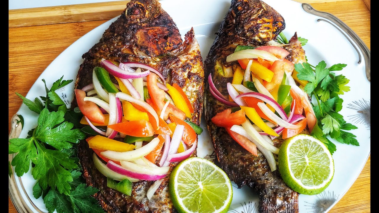 Poisson brais&eacute; &agrave; la marinade verte || Tilapia brais&eacute; 🐟