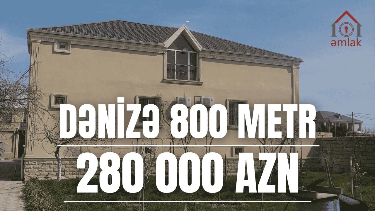 Pirşağı Qızılqum — Paket Kupçalı Həyət evi | 280.000 AZN | 22  Sot | 465 m² | 3 Mərtəbə | Mansard