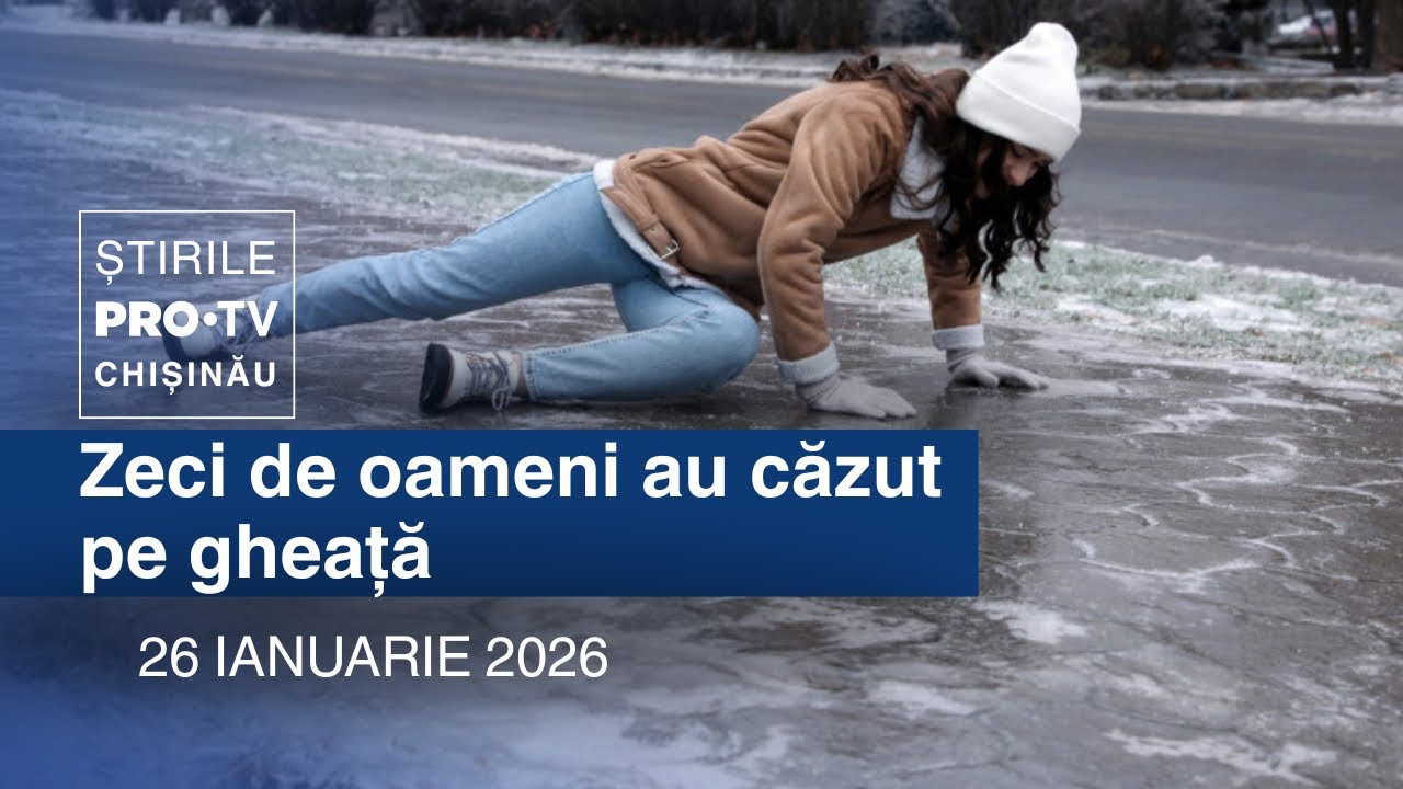 Știrile PRO TV (ORA 13:00) | ZECI DE OAMENI AU CĂZUT PE GHEAȚĂ | Moldova 