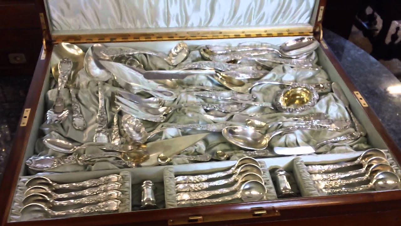 Extremely rare Tiffany & Co Chrysanthemum Sterling silver Flatware Set